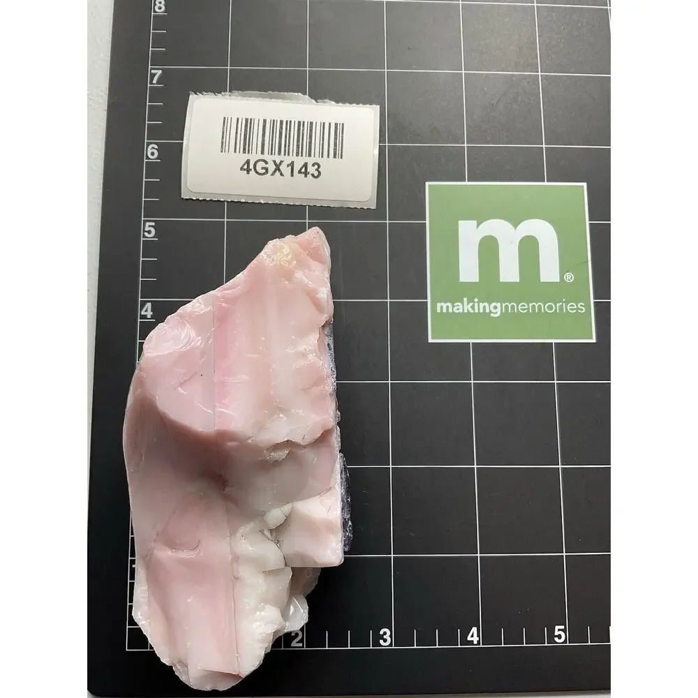 Pink White Art Glass‎ Cullet Glowing Manganese Slag Glass #4GX143